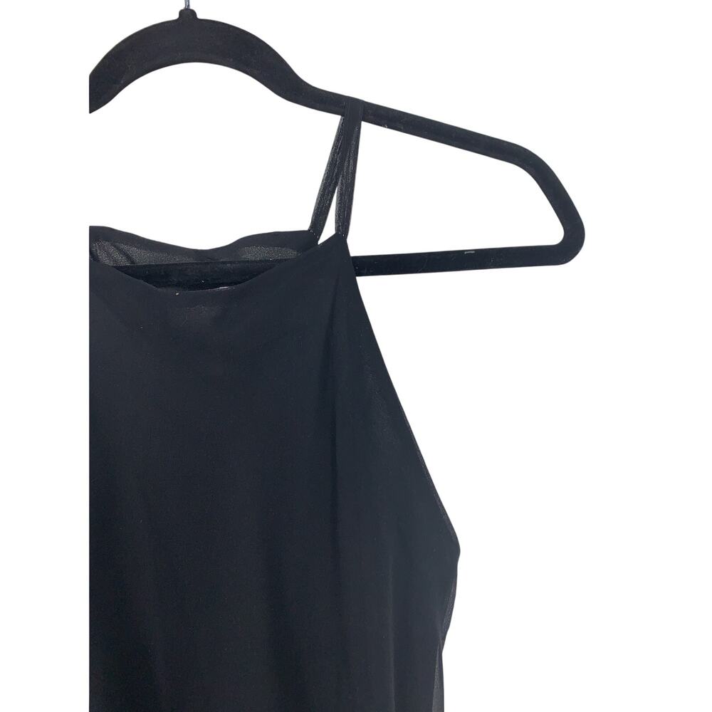 Vintage 90s Express Maxi Dress Womens XXS Black Halter Neck Sheer - Picture 4 of 6
